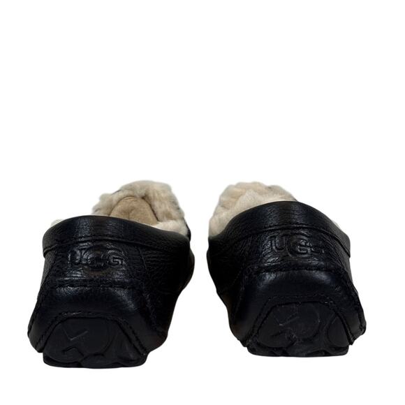 Ugg Ascot Slipper Mens Size 8 Black Leather Slip On Lined main image 6